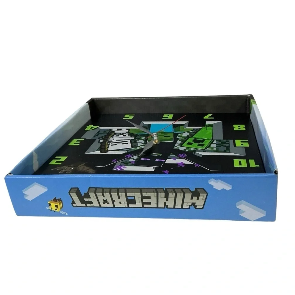 Minecraft Wall Clock Block Creeper Analog Quartz Battery Operated 11 in NEW NIB